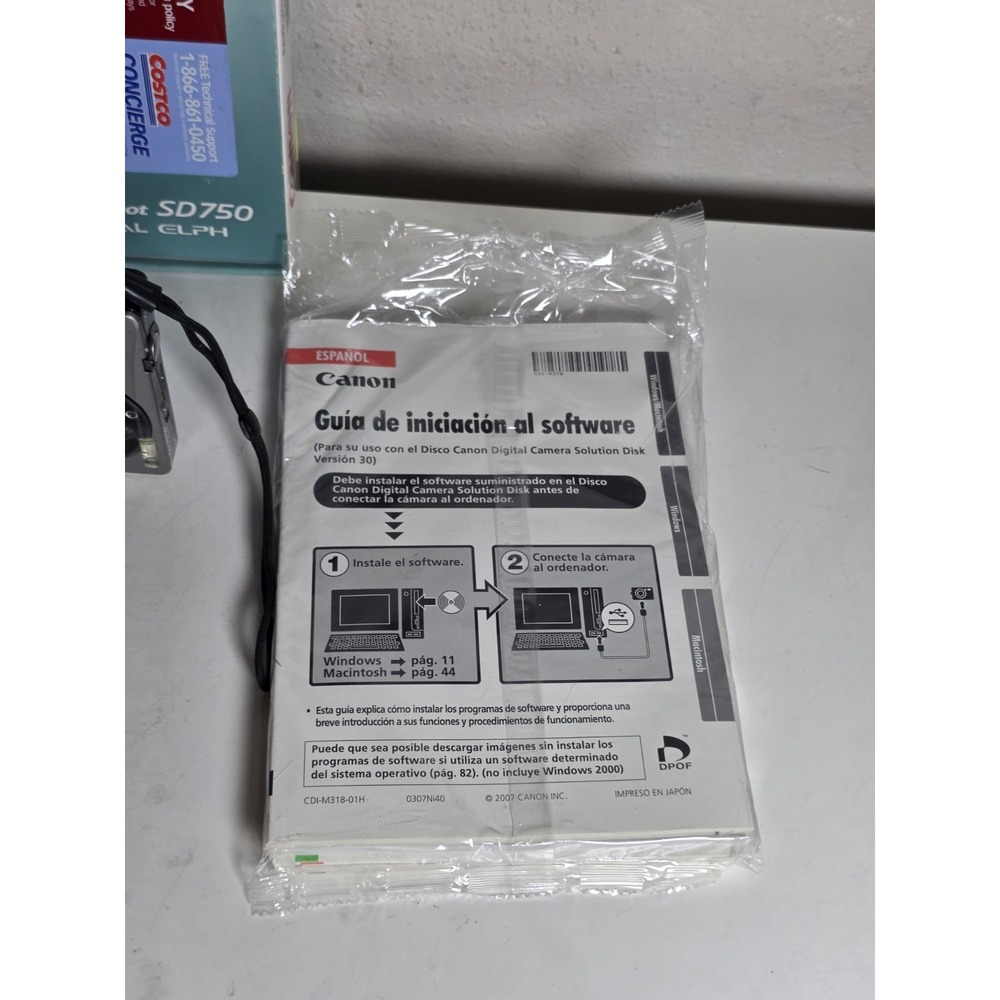 Canon PowerShot Digital ELPH Silver SD750 Digital Camera Battery Charger SD - Picture 5 of 15